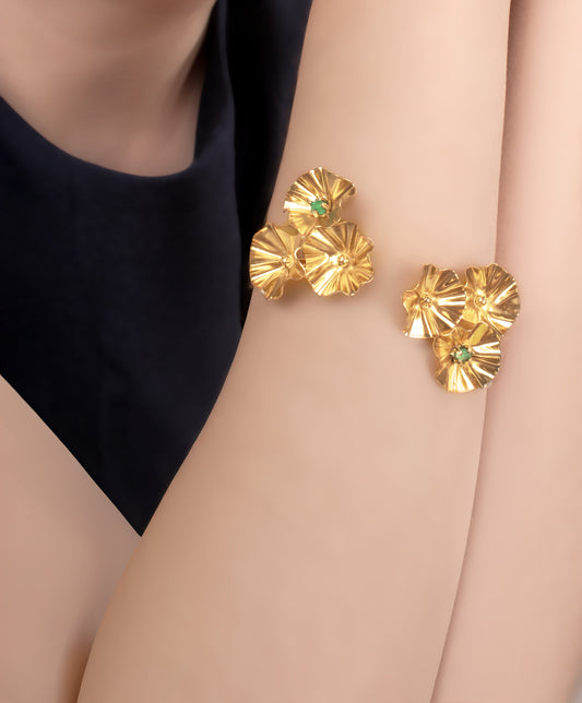 Pulsera Malva Esmeralda II Dorada