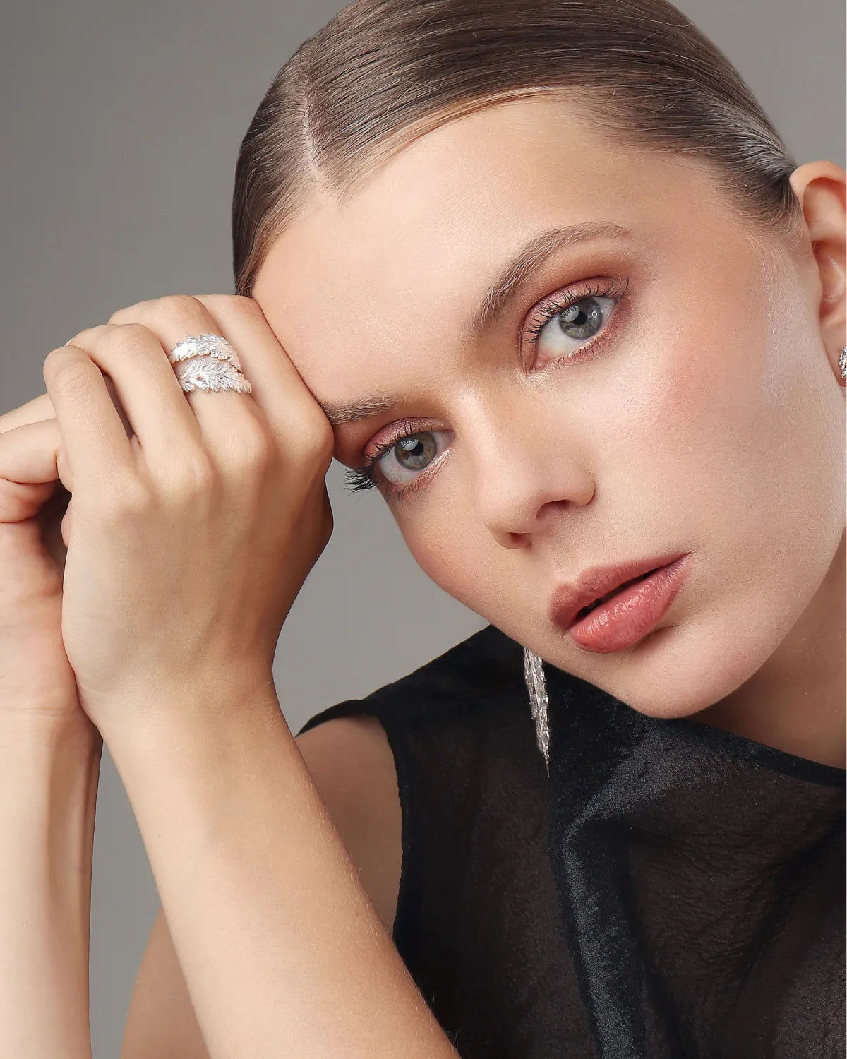 Anillo Hoja de Helecho en Plata