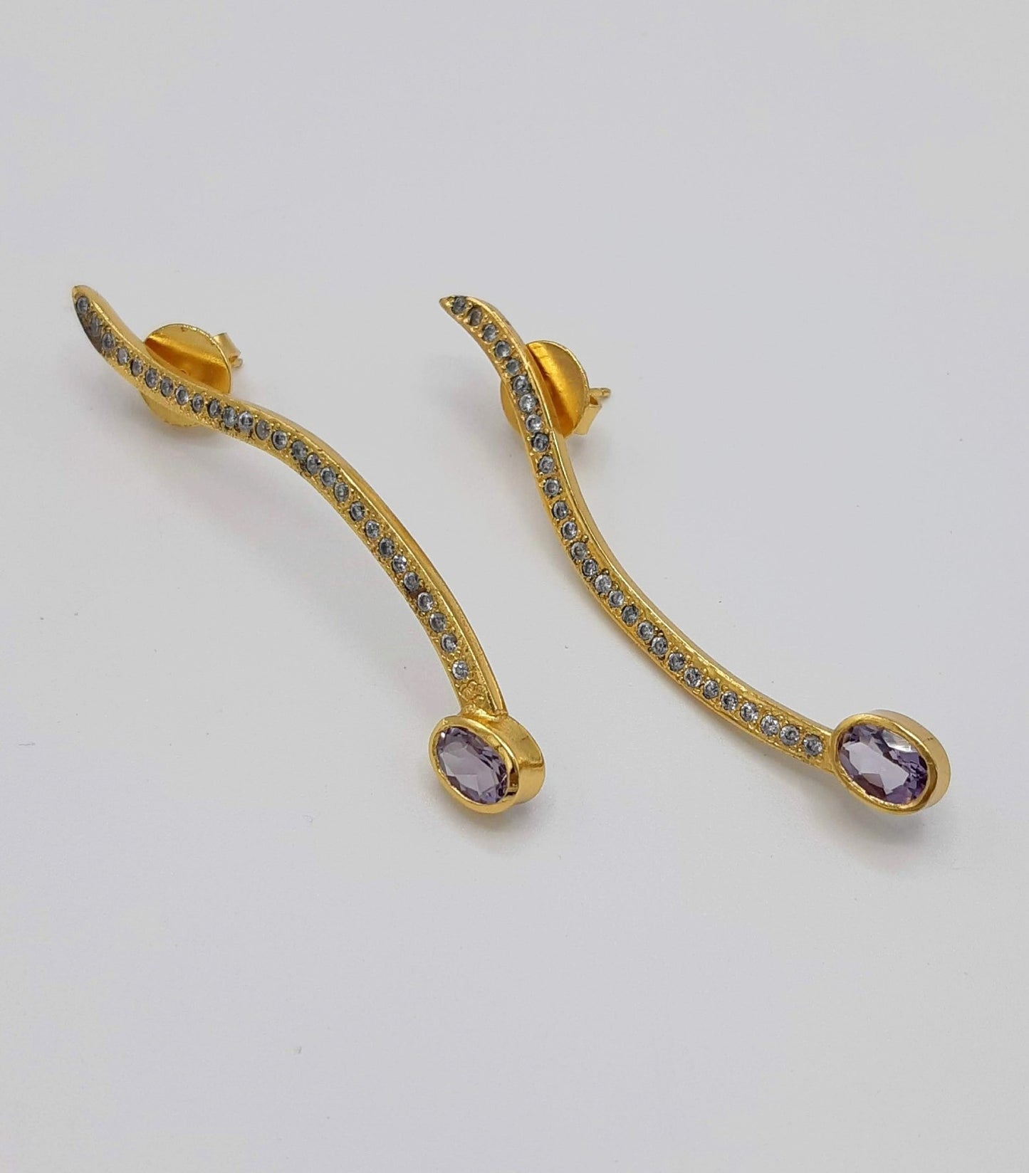 Aretes S Amatista y Zircones