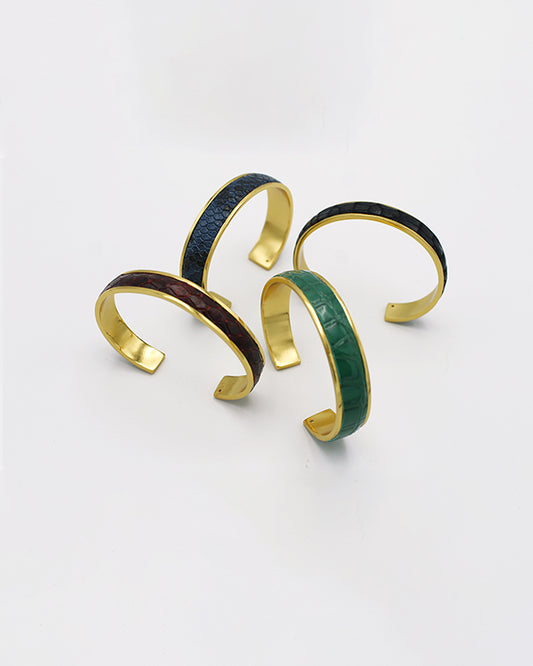Pulseras "Ambirose" Delgadas con Cuero/Piel.