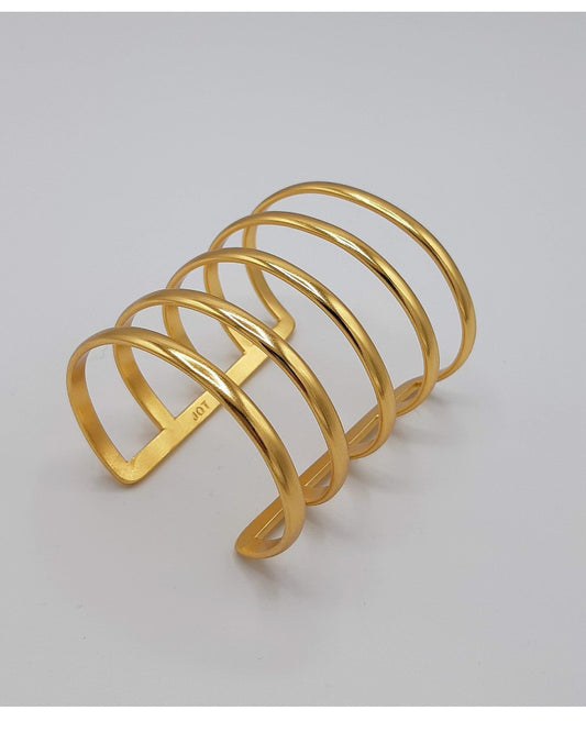 Brazalete/Pulsera "Ekundayo" Extra Ancha Dorada