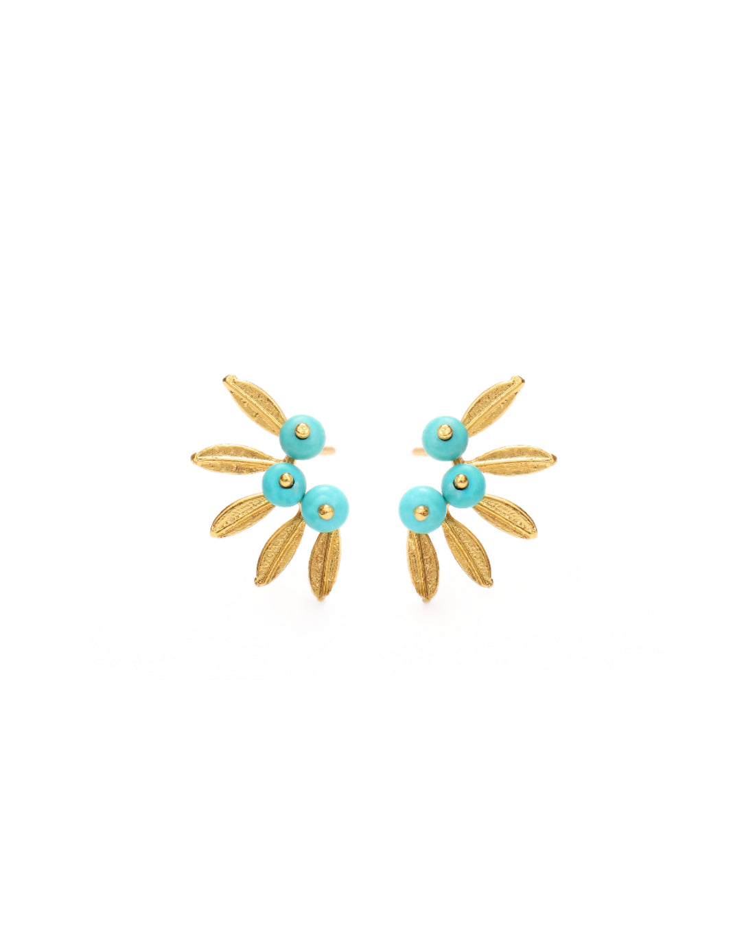 Aretes Flor Frailejon Turquesa