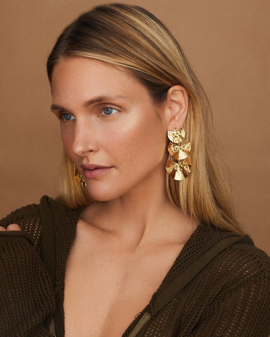 Aretes Triple Abanico Flycatcher Esmeraldas